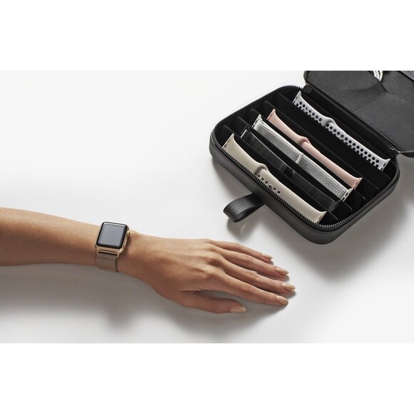 Von Holzhausen Watch Band Portfolio for Apple Zipper Case Leather Black - Picture 6 of 15